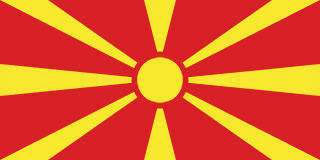 Drapeau — chaînes Macédoine du Nord