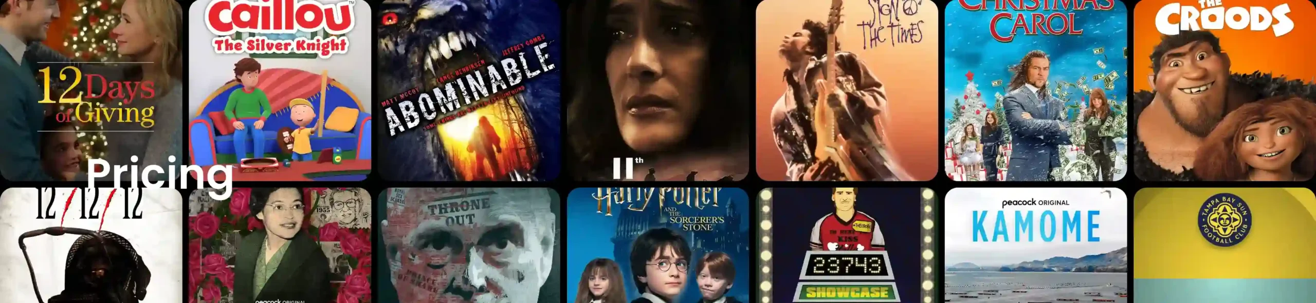 Un mur d’affiches de films et de séries de la vidéothèque IPTVGiant